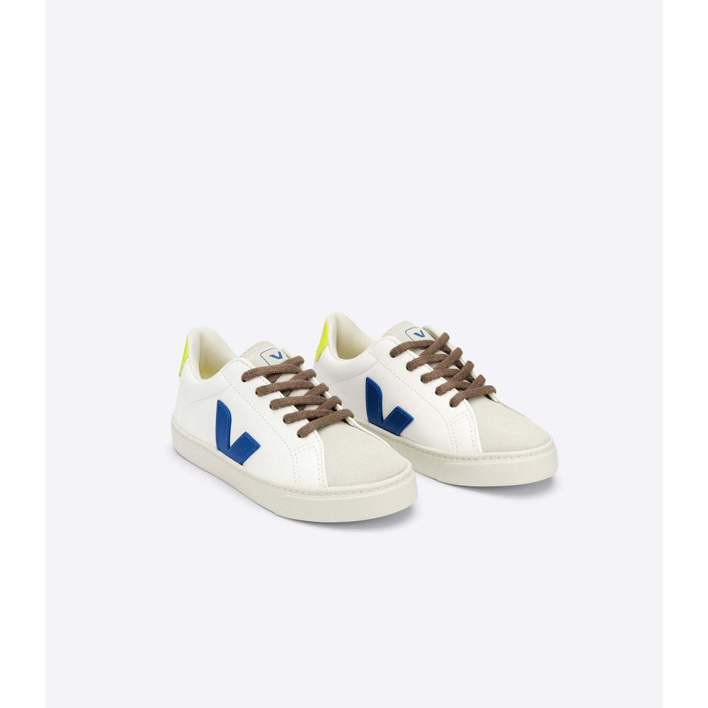 παπουτσια παιδικα Veja ESPLAR LACES CHROMEFREE White/Blue | GR 733ILH